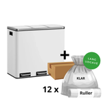 Clara-Clean - 3x18L skraldespand + 1 kasse poser