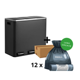 Clara-Clean - 3x18L skraldespand + 1 kasse poser