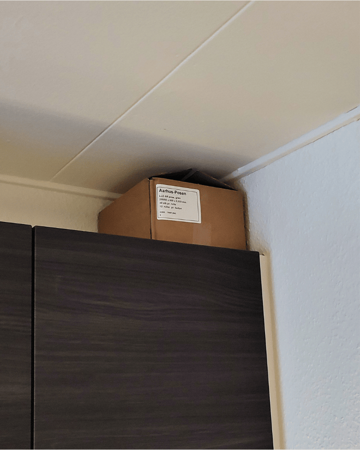 Praktisk opbevaring af et års forbrug