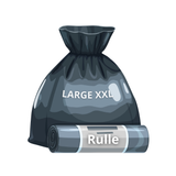 Large Mellem (XXL) affaldsposer - 18 stk/rulle
