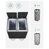 Mille-Fin - 2x15L skraldespand + 1 kasse poser