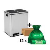 Mille-Fin - 2x15L skraldespand + 1 kasse poser