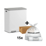 Rene-Rasmus - 2x30L skraldespand + 1 kasse poser