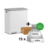 Rene-Rasmus - 2x30L skraldespand + 1 kasse poser