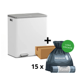 Rene-Rasmus - 2x30L skraldespand + 1 kasse poser