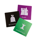 Klistermærker til affaldssortering