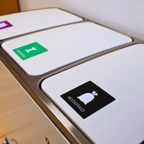 Klistermærker til affaldssortering