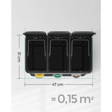 Hans-Holdbar - 3x8 L skraldespand + 1 kasse poser