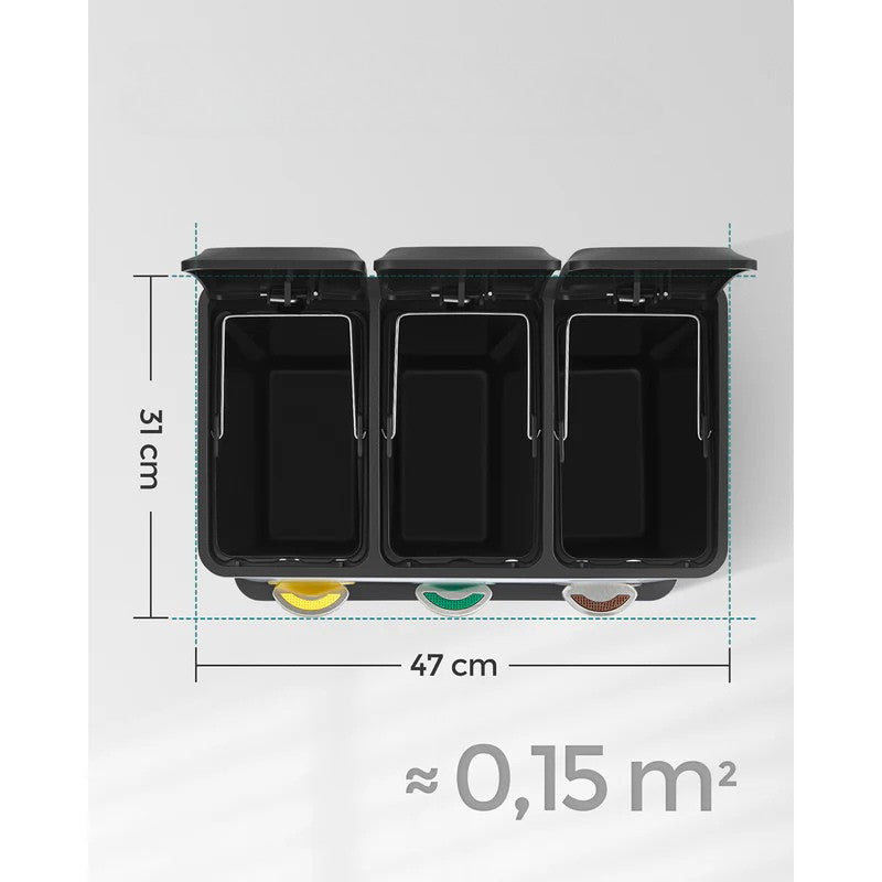 Hans-Holdbar - 3x8 L skraldespand + 1 kasse poser