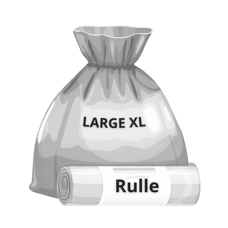 Large (XL) affaldsposer - 18 stk/rulle