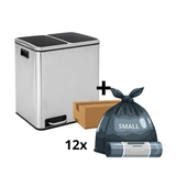 Mille-Fin - 2x15L skraldespand + 1 kasse poser