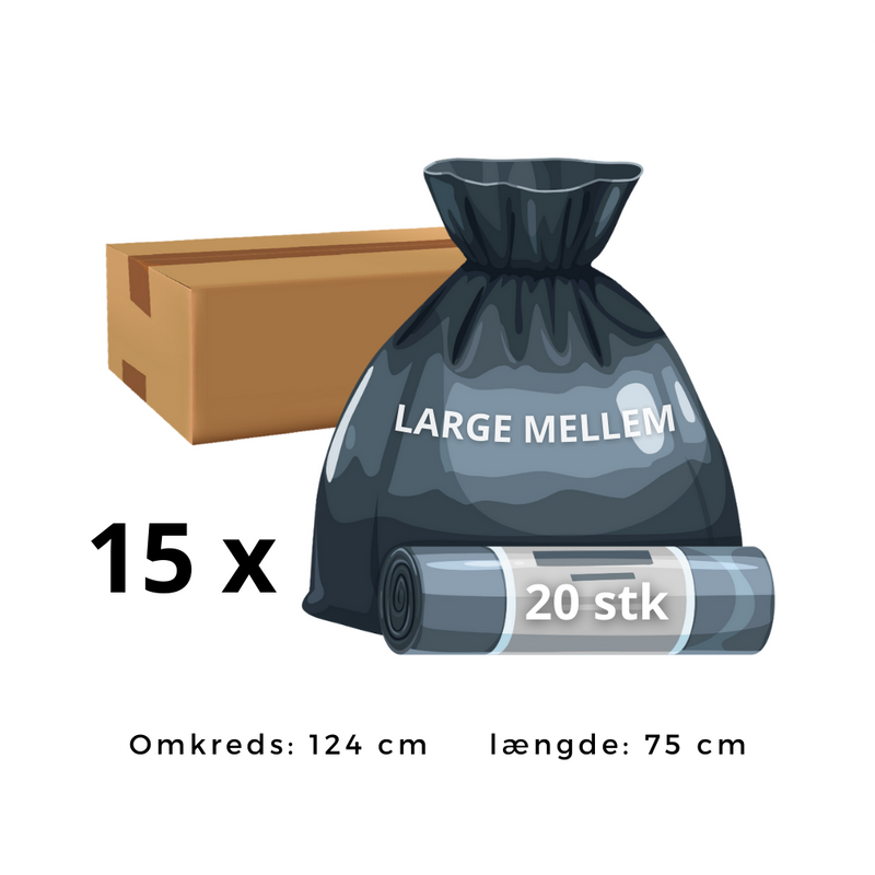 Affaldsposer Large Mellem 67L